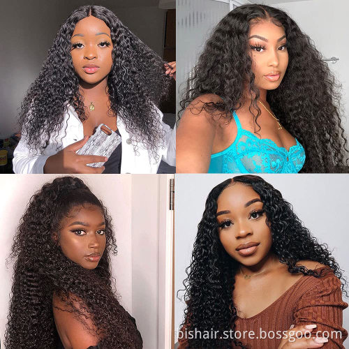 Curly front lace wig real hair kinky curly hair wig, suitable for women 13x1 Brazilian wig, 9A real human hair wig 150% density